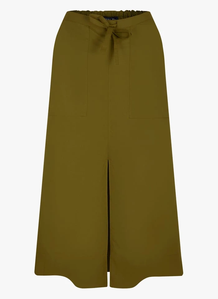 Soeur TERESA - Jupe Longue En Popeline De Coton | Vert 3 Soeur TERESA - Jupe Longue En Popeline De Coton | Vert – Image 3