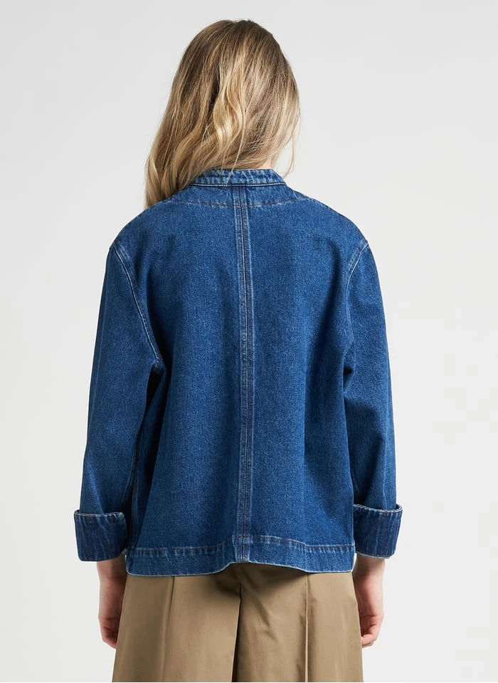 Soeur UTRECHT - Veste Denim à Brandebourgs En Coton | Jean Délavé 2 Soeur UTRECHT - Veste Denim à Brandebourgs En Coton | Jean Délavé – Image 2
