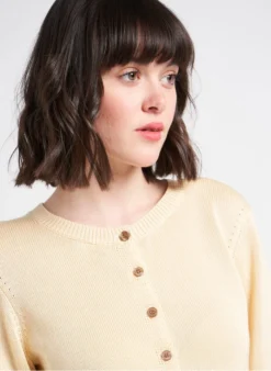 Soeur TITA - Cardigan Col Rond En Coton | Beige -Soeur Soldes Boutique 4128467