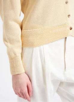 Soeur TITA - Cardigan Col Rond En Coton | Beige -Soeur Soldes Boutique 4128468