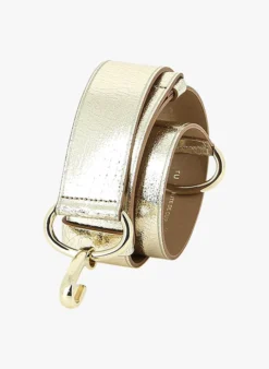 LA CHANZY - Ceinture En Croûte De Cuir | Doré -Soeur Soldes Boutique 4132254
