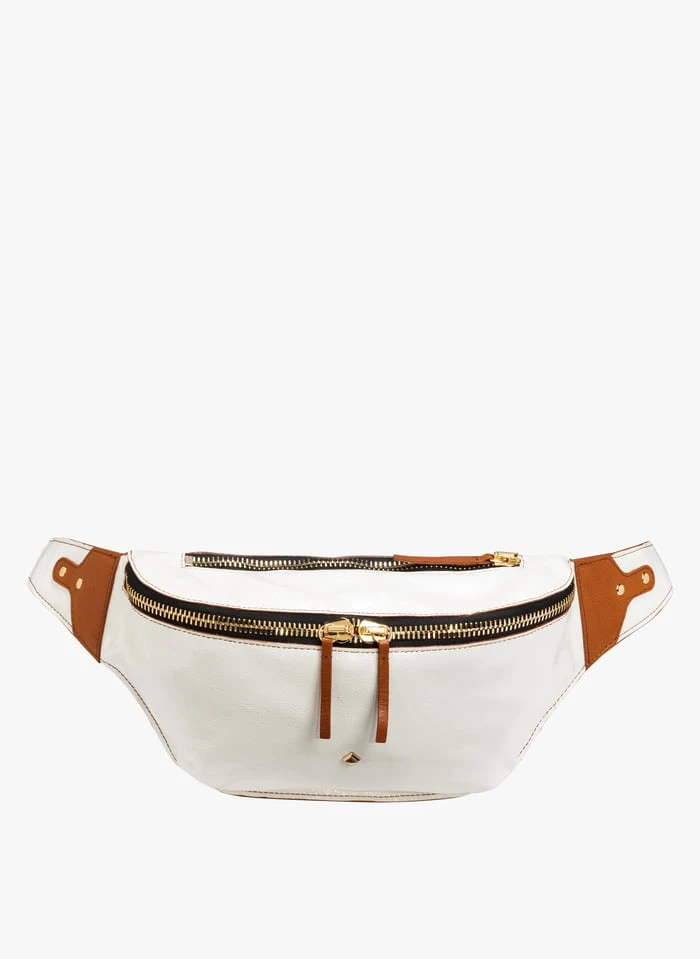 LA COCO - Sac Banane En Cuir Verni | Blanc 1 LA COCO - Sac Banane En Cuir Verni | Blanc