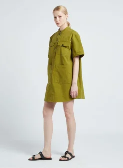 Soeur UNIQUE - Robe Courte En Coton Lavé | Vert 10 Soeur UNIQUE - Robe Courte En Coton Lavé | Vert -Soeur Soldes Boutique 4137792