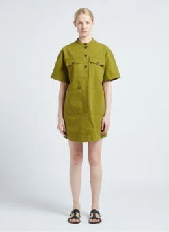 Soeur UNIQUE - Robe Courte En Coton Lavé | Vert 9 Soeur UNIQUE - Robe Courte En Coton Lavé | Vert -Soeur Soldes Boutique 4137794