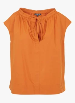 Soeur TANGER - Top En Popeline De Coton | Orange -Soeur Soldes Boutique 4144070