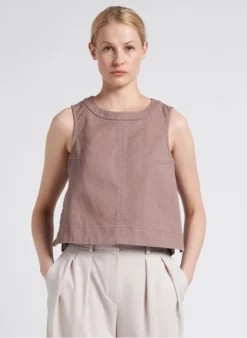 Soeur PAMPA - Top Col Rond En Toile De Coton | Violet