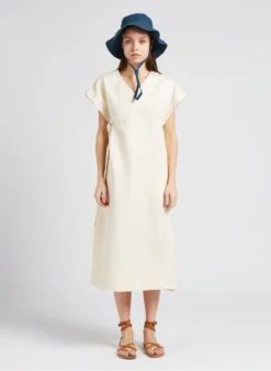 Soeur USHUAIA - Robe Longue Droite En Coton Mélangé | Beige