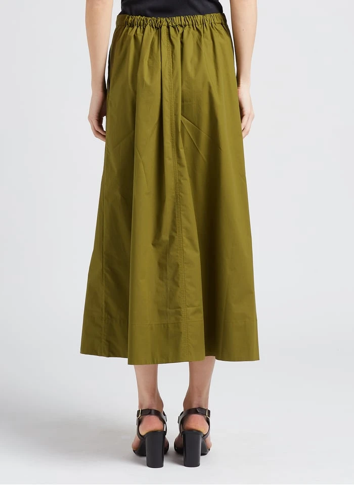 Soeur TERESA - Jupe Longue En Popeline De Coton | Vert 2 Soeur TERESA - Jupe Longue En Popeline De Coton | Vert – Image 2