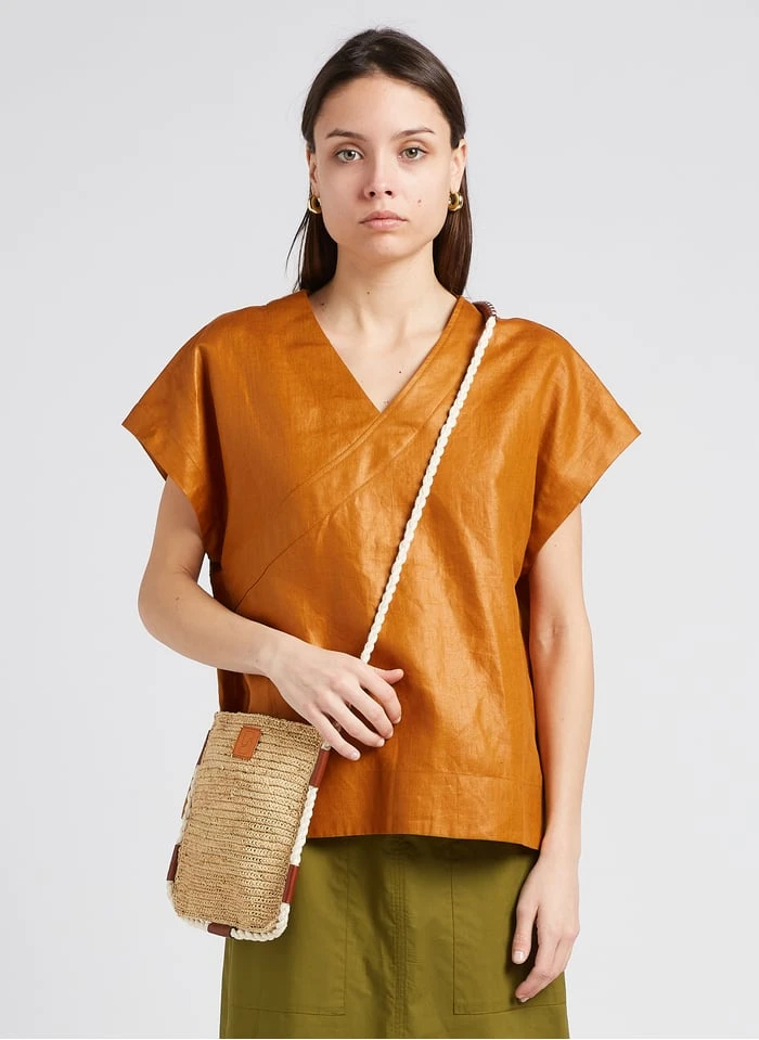 Soeur TINA - Petit Sac En Raphia Naturel | Noir 1 Soeur TINA - Petit Sac En Raphia Naturel | Noir