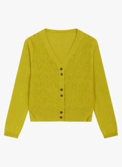 Soeur UNDER - Cardigan En Maille | Jaune -Soeur Soldes Boutique 4152156
