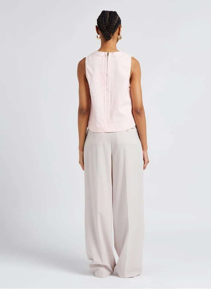 Soeur PAMPA - Top Col Rond En Coton | Rose 5 Soeur PAMPA - Top Col Rond En Coton | Rose – Image 5