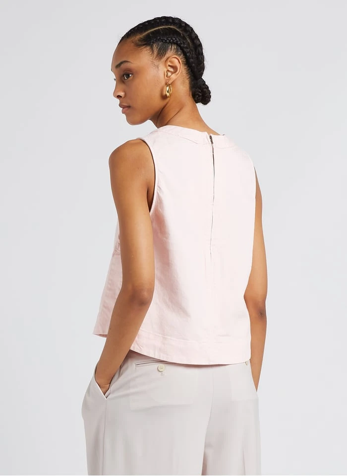 Soeur PAMPA - Top Col Rond En Coton | Rose 2 Soeur PAMPA - Top Col Rond En Coton | Rose – Image 2