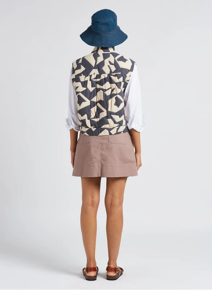 Soeur MUGUET - Jupe Courte Ceinturée En Coton Denim | Violet 7 Soeur MUGUET - Jupe Courte Ceinturée En Coton Denim | Violet – Image 7