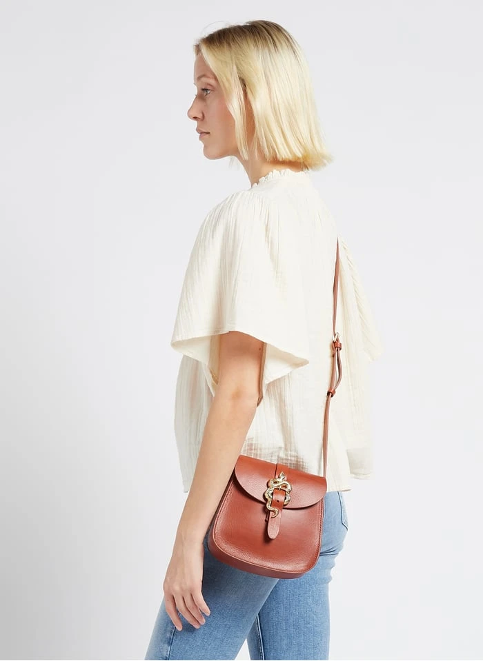 LE SAB BARBIER - Petit Sac Bandoulière En Cuir | Marron 3 LE SAB BARBIER - Petit Sac Bandoulière En Cuir | Marron – Image 3