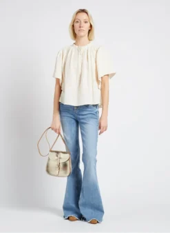 LE SAB MEDIUM - Sac Bandoulière En Cuir Métallisé | Doré 7 LE SAB MEDIUM - Sac Bandoulière En Cuir Métallisé | Doré -Soeur Soldes Boutique 4170362