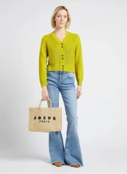 Soeur PAPAYE - Sac Cabas En Paille | Noir -Soeur Soldes Boutique 4170401