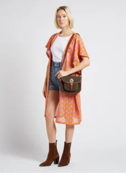 LE NEW FLAV - Sac Bandoulière En Cuir Velours | Kaki -Soeur Soldes Boutique 4170558