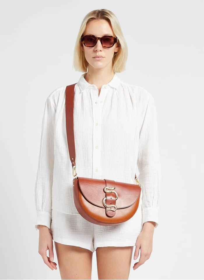 LE GABIE CRUSH - Sac Bandoulière En Cuir | Marron 2 LE GABIE CRUSH - Sac Bandoulière En Cuir | Marron – Image 2