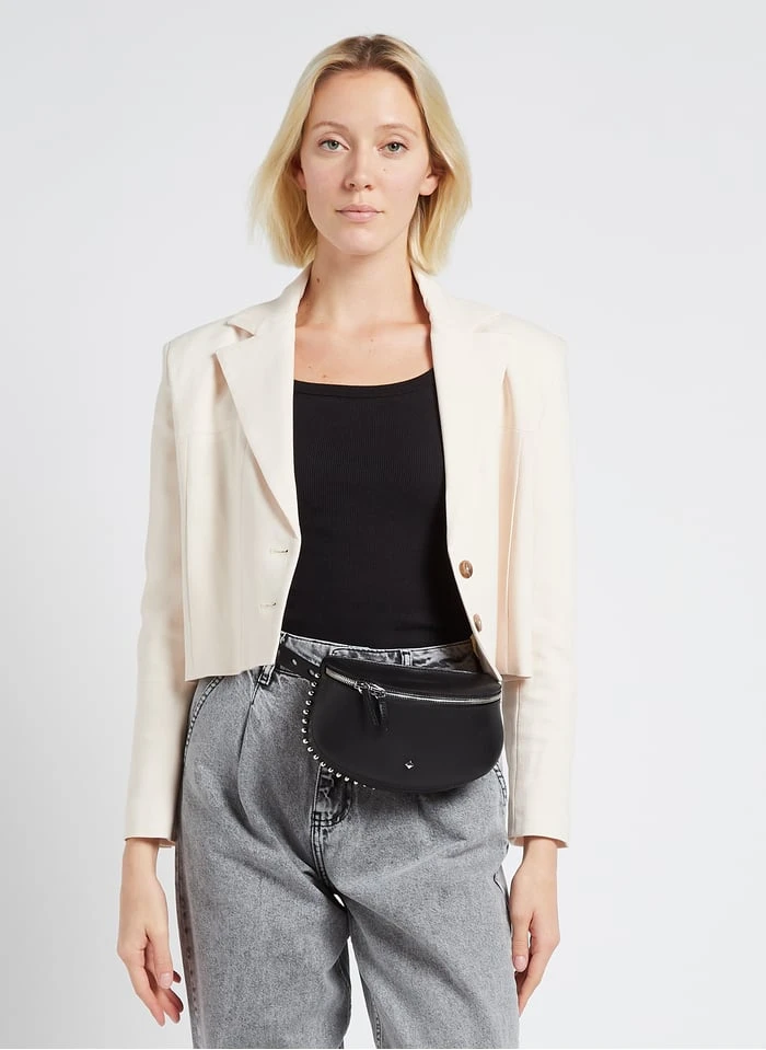 LA LILI ROCK - Sac Banane En Cuir | Noir 3 LA LILI ROCK - Sac Banane En Cuir | Noir – Image 3