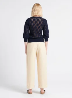 Soeur THABOR - Pantalon Large En Coton Lavé | Beige -Soeur Soldes Boutique 4183271