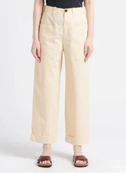 Soeur THABOR - Pantalon Large En Coton Lavé | Beige