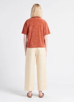 Soeur THABOR - Pantalon Large En Coton Lavé | Beige -Soeur Soldes Boutique 4183282