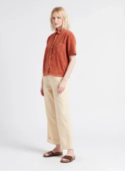 Soeur THABOR - Pantalon Large En Coton Lavé | Beige -Soeur Soldes Boutique 4183283