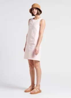 Soeur MITSOUKO - Robe Courte Trapèze En Coton Mélangé | Rose -Soeur Soldes Boutique 4186101