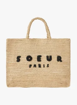 Soeur PAPAYE - Sac Cabas En Paille | Noir