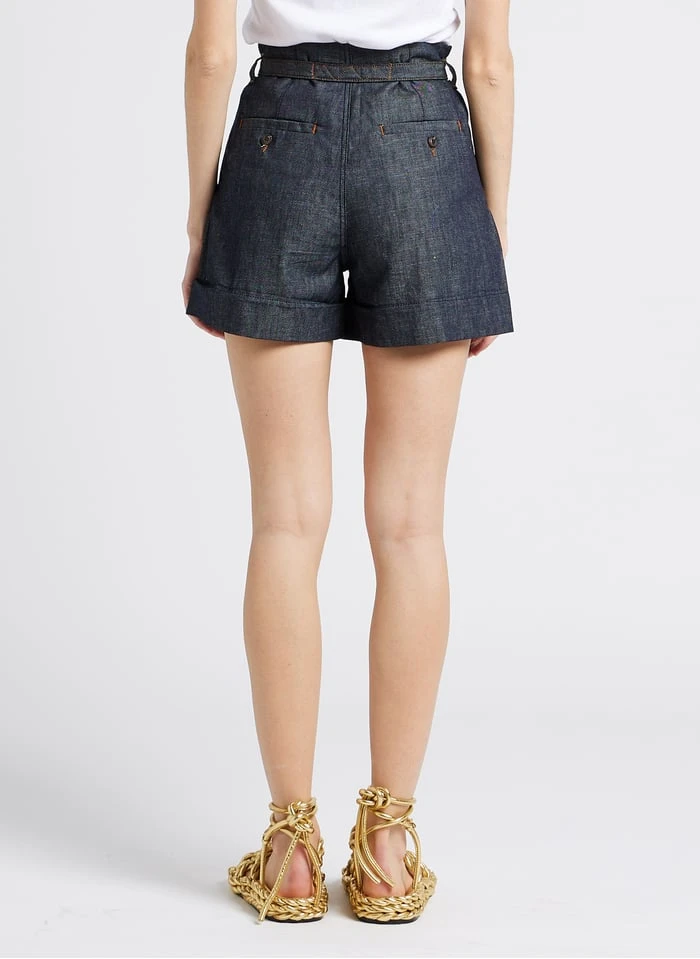 Soeur UOMO - Short Large En Coton Denim | Jean Brut 2 Soeur UOMO - Short Large En Coton Denim | Jean Brut – Image 2