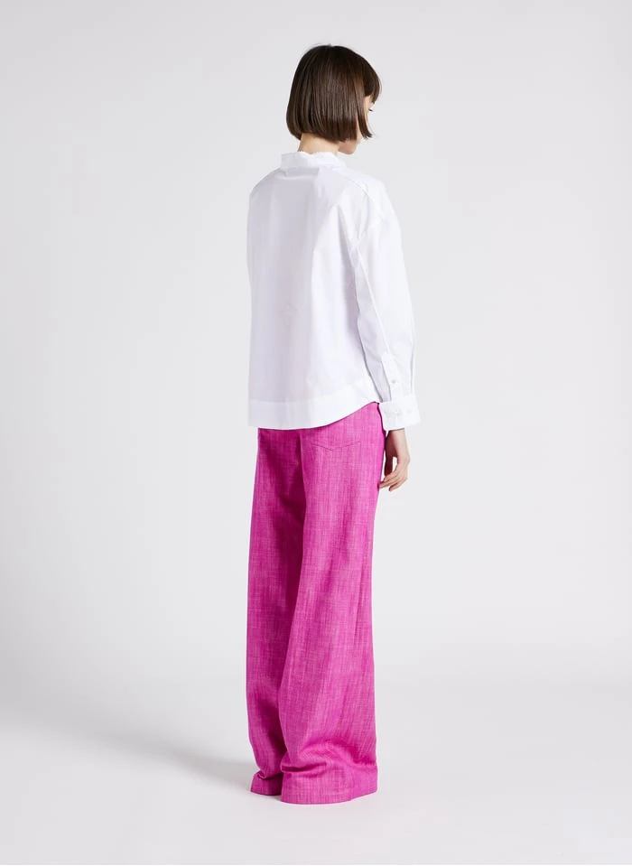 Soeur POEME - Blouse Col Montant En Coton | Blanc 5 Soeur POEME - Blouse Col Montant En Coton | Blanc – Image 5