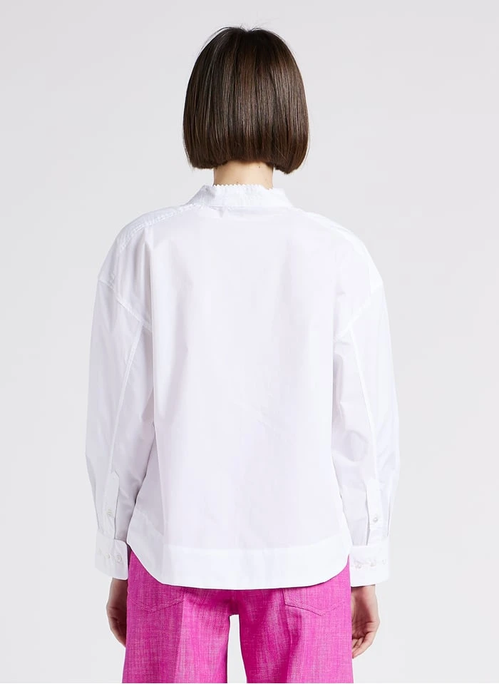 Soeur POEME - Blouse Col Montant En Coton | Blanc 2 Soeur POEME - Blouse Col Montant En Coton | Blanc – Image 2