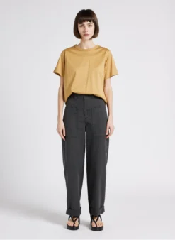 Soeur THABOR - Pantalon Large En Coton Lavé | Gris -Soeur Soldes Boutique 4244824