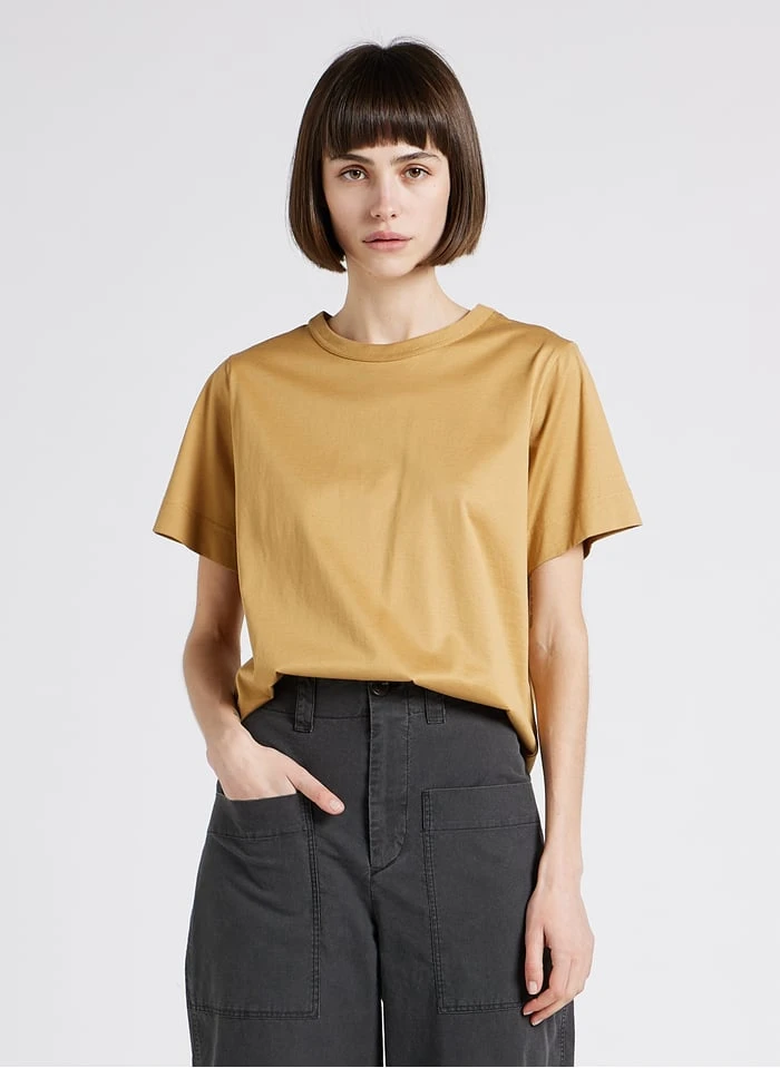 Soeur BASIC - Tee Shirt à Col Rond En Coton | Beige 1 Soeur BASIC - Tee Shirt à Col Rond En Coton | Beige