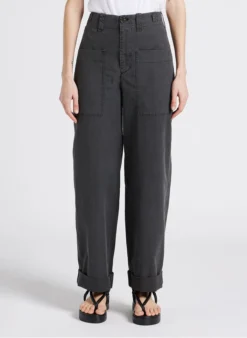 Soeur THABOR - Pantalon Large En Coton Lavé | Gris