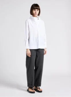 Soeur UMEA - Top à Col Montant En Popeline De Coton | Blanc 10 Soeur UMEA - Top à Col Montant En Popeline De Coton | Blanc -Soeur Soldes Boutique 4244836