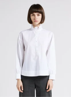 Soeur LOUISE - Top Col Montant En Coton | Blanc