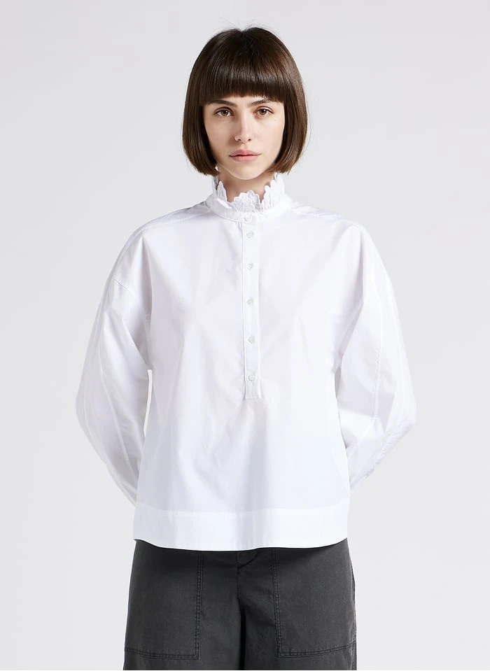 Soeur LOUISE - Top Col Montant En Coton | Blanc 4 Soeur LOUISE - Top Col Montant En Coton | Blanc – Image 4
